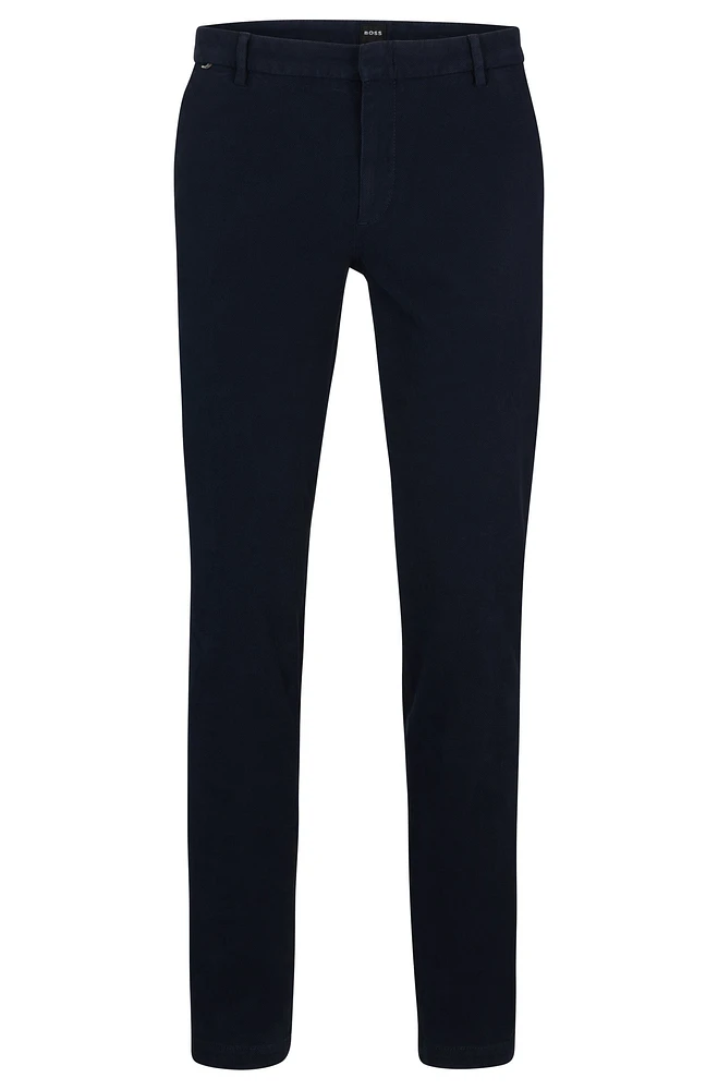 Slim-fit regular-rise chinos stretch cotton