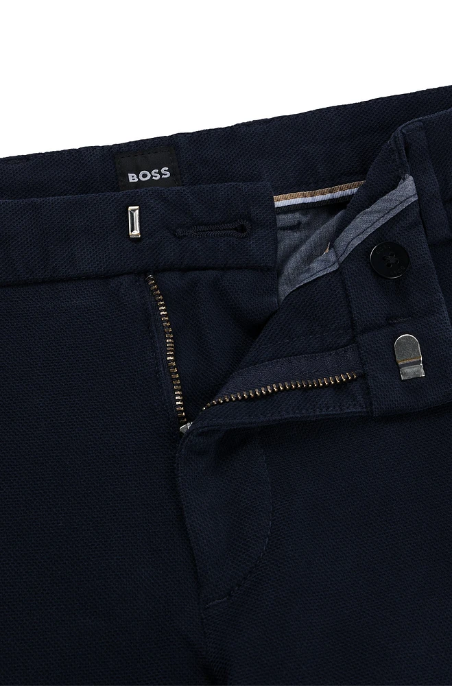 Slim-fit regular-rise chinos stretch cotton