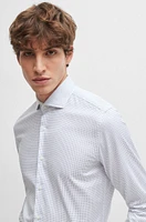 Slim-fit shirt printed Oxford stretch cotton