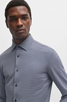 Slim-fit shirt printed performance-stretch material