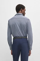 Slim-fit shirt printed performance-stretch material