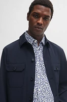 Slim-fit shirt printed performance-stretch material