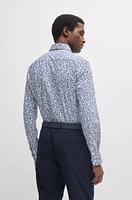 Slim-fit shirt printed performance-stretch material