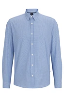 Regular-fit shirt printed performance-stretch fabric