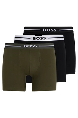 Three-pack of boxer briefs stretch cotton