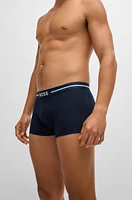 Three-pack of stretch-cotton trunks with logo waistbands