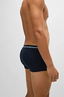 Three-pack of stretch-cotton trunks with logo waistbands