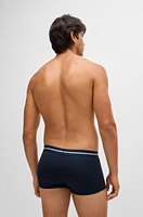 Three-pack of stretch-cotton trunks with logo waistbands