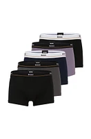 Five-pack of stretch-cotton trunks with logo waistbands