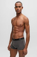 Five-pack of stretch-cotton trunks with logo waistbands