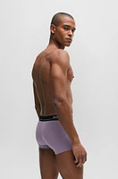 Five-pack of stretch-cotton trunks with logo waistbands