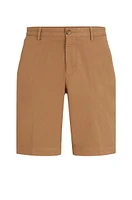 Slim-fit shorts stretch-cotton gabardine