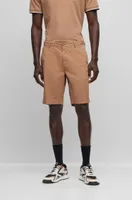 Slim-fit shorts stretch-cotton gabardine