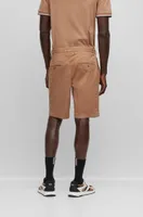 Slim-fit shorts stretch-cotton gabardine