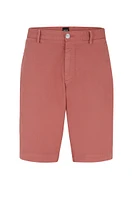 Slim-fit shorts stretch-cotton gabardine