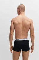 Three-pack of stretch-cotton trunks with logo waistbands