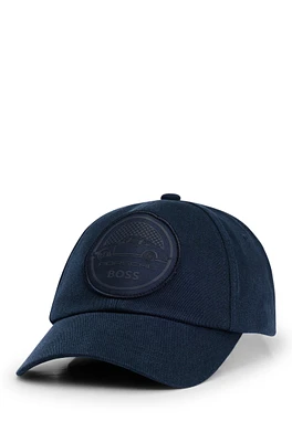 Porsche x BOSS cotton-twill cap with dual-branded patch