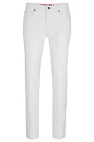 Vaqueros extra slim fit de cómodo denim elástico blanco