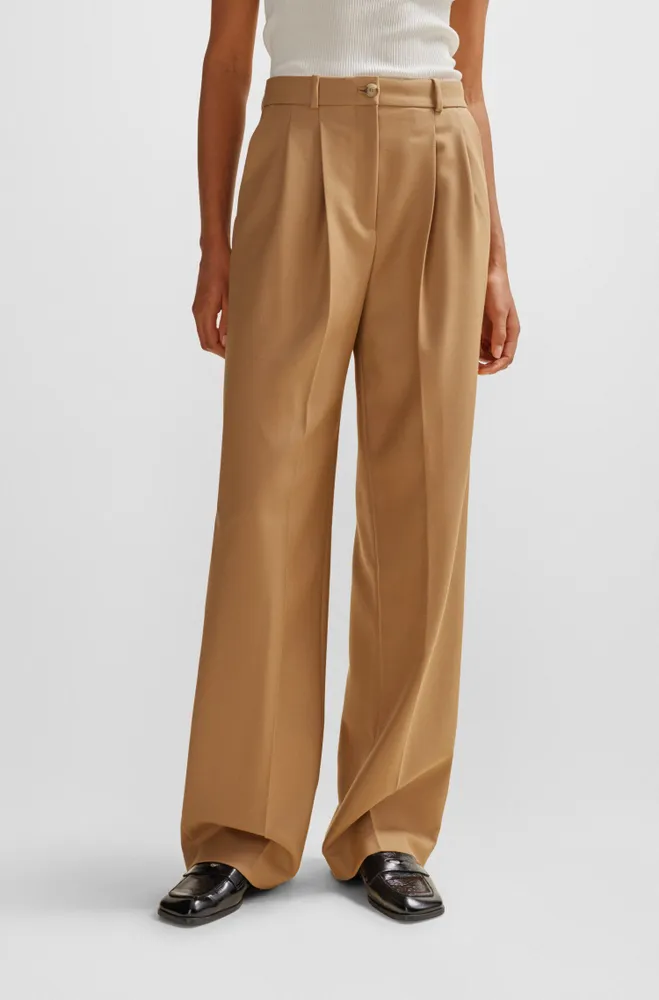 Regular-fit trousers virgin-wool twill