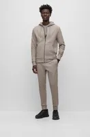 Regular-fit zip-up hoodie mouliné French terry