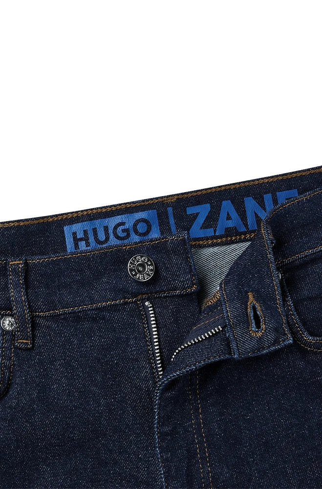 Extra-slim-fit jeans dark-blue stretch denim