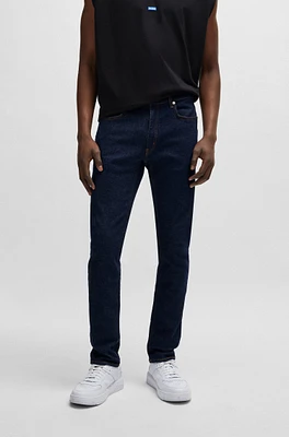 Vaqueros extra slim fit de denim elástico azul oscuro