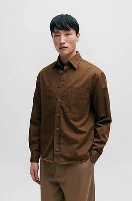 Relaxed-fit overshirt heavy cotton twill