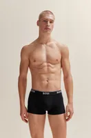 Three-pack of stretch-cotton trunks with logo waistbands