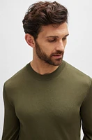 Regular-fit sweater fine-gauge silk