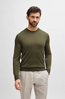 Regular-fit sweater fine-gauge silk