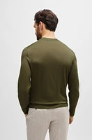 Regular-fit sweater fine-gauge silk