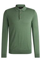 BOSS - Regular-fit polo sweater wool