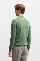 BOSS - Regular-fit polo sweater wool