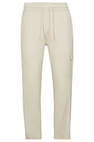 Mercerized-cotton tracksuit bottoms with insert details