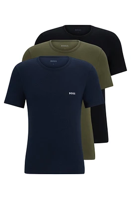Three-pack of branded underwear T-shirts cotton jersey