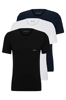 BOSS - Three-pack of branded underwear T-shirts cotton jersey Patterned