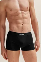 Two-pack of stretch-cotton trunks with logo waistbands