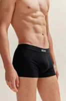 Two-pack of stretch-cotton trunks with logo waistbands