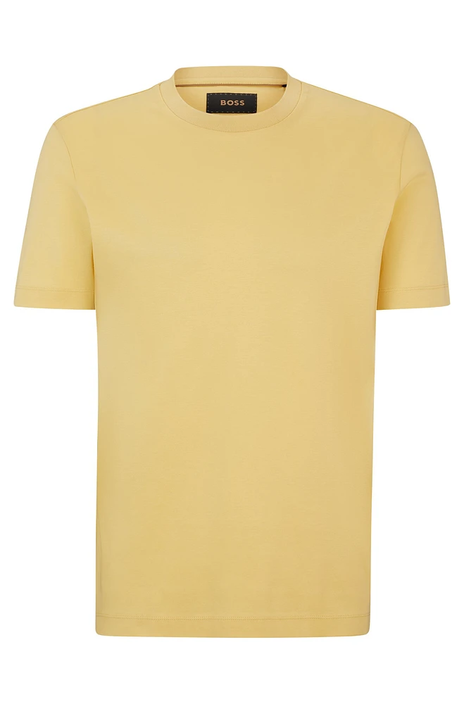 Camiseta de cuello redondo regular fit en algodón mercerizado
