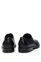 BOSS - Oxford shoes plain and Saffiano-print leather Black