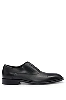 BOSS - Oxford shoes plain and Saffiano-print leather Black