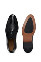 BOSS - Oxford shoes plain and Saffiano-print leather Black