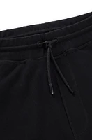 Cotton-terry tracksuit bottoms with logo patch