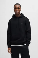 Cotton-terry hoodie with logo patch