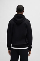 Cotton-terry hoodie with logo patch