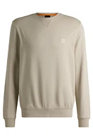 Cotton-terry relaxed-fit sweatshirt with logo patch