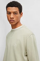 Cotton-terry relaxed-fit sweatshirt with logo patch