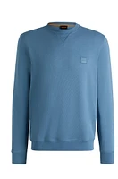 Cotton-terry regular-fit sweatshirt with logo patch