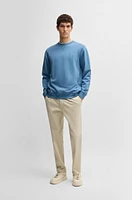 Cotton-terry regular-fit sweatshirt with logo patch