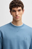 Cotton-terry regular-fit sweatshirt with logo patch